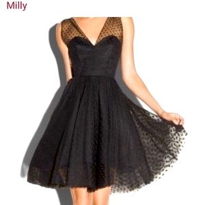 Milly Grace Dot Tulle Fit & Flare Dress size 6